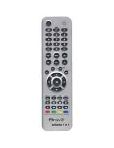 TELECOMANDO UNIVERSALE 4 IN 1 BRAVO TV + DTT + DVD + SKY MEMORIA BANCHI 4