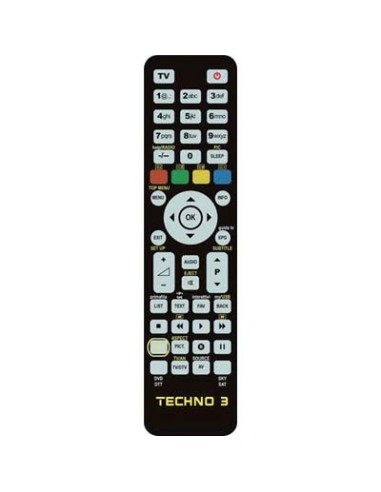 TELECOMANDO PROGRAMMABILE TECHNO 3 BRAVO TV + VCR + DVD + DTT + SKY SAT BANCHI 3