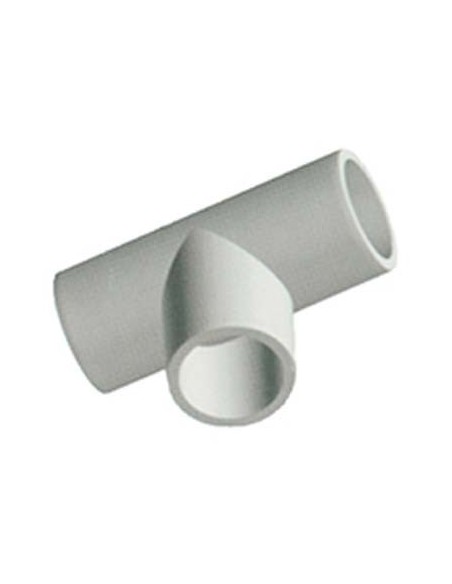 TEE IP40 X TUBO RIGIDO PVC GRIGIO MM 25