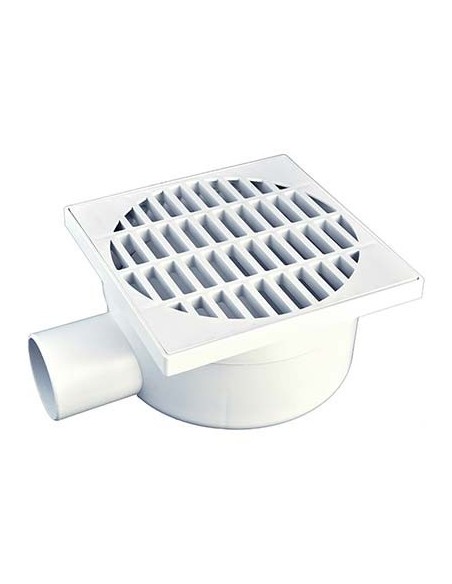 CHIUSINO SIFONATO LATERALE PLASTICA CM 11,5X11,5 H.CM 7 MM 50