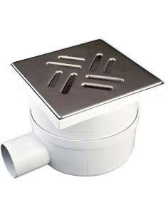 CHIUSINO SIFONATO TELESCOPICO LATERALE PLASTICA ACCIAIO CM 11,5X11,5 H.CM 7/11 MM 50