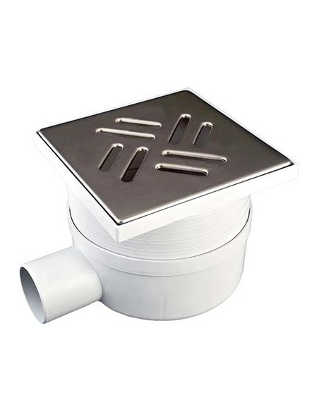 CHIUSINO SIFONATO TELESCOPICO LATERALE PLASTICA ACCIAIO CM 11,5X11,5 H.CM 7/11 MM 50