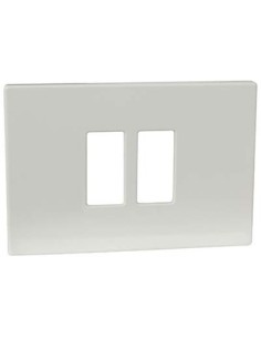 PLACCA COPRIFRUTTI VENUS MARLANVIL RESINA AVORIO POSTI 2 RAVVICINATI  MM 115X80