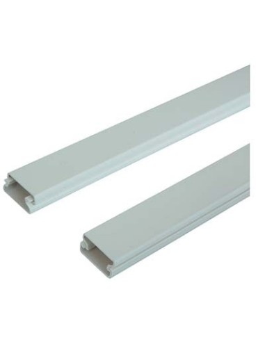 MINI CANALINA PASSAGGIO CAVI PVC BIANCO MM 30X18 MT 2