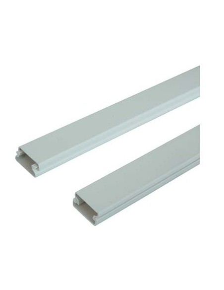 MINI CANALINA PASSAGGIO CAVI PVC BIANCO MM 30X18 MT 2