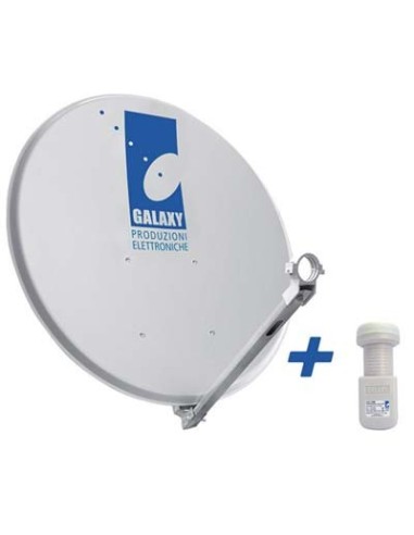 PARABOLA SATELLITARE + ILLUMINATORE GALAXY ALLUMINIO CM 80