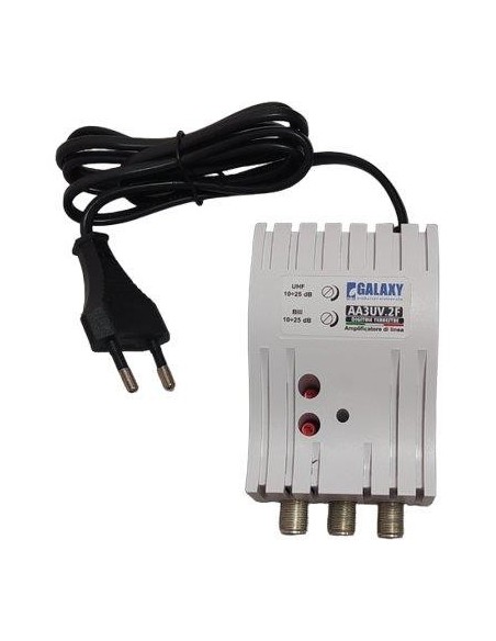 AMPLIFICATORE TV AUTOALIMENTATO 5G INGRESSO 1 USCITE 2 CONNESSIONE F