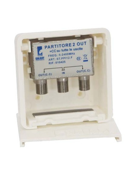 PARTITORE TV SAT ESTERNO INGRESSO 1 USCITE 2+CC