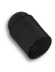 PORTALAMPADA CAMICIA LISCIA RESINA NERO E27 M10X1