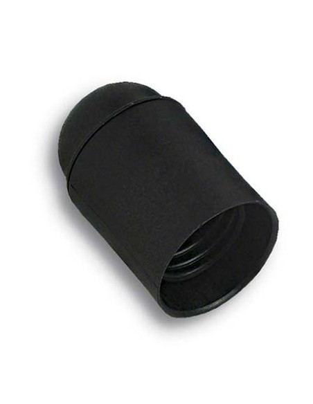 PORTALAMPADA CAMICIA LISCIA RESINA NERO E27 M10X1