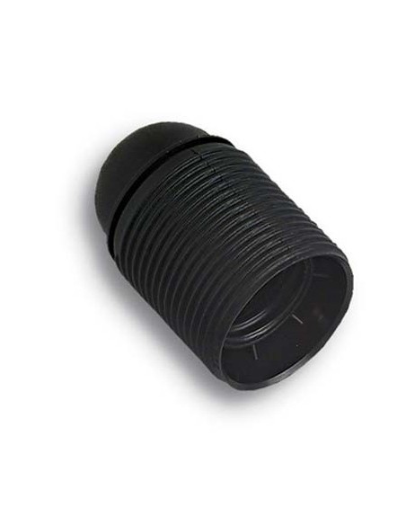 PORTALAMPADA CAMICIA FILETTATA RESINA NERO E27 M10X1