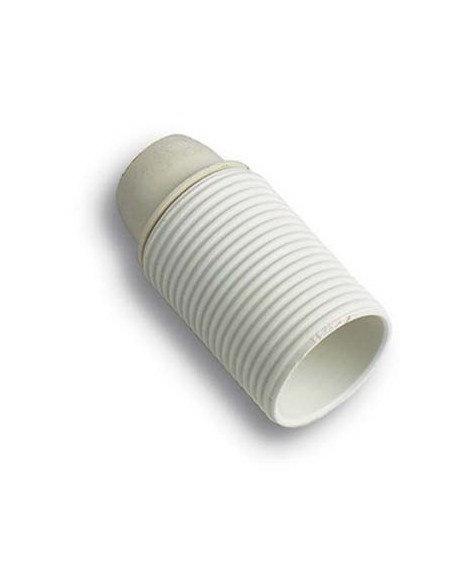 PORTALAMPADA CAMICIA FILETTATA RESINA BIANCO E27 M10X1