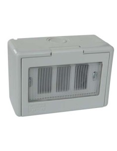 INVOLUCRO A PARETE + PORTELLA IP44 MARLANVIL POSTI 3 MM 122X83 H.MM 65 X VENUS