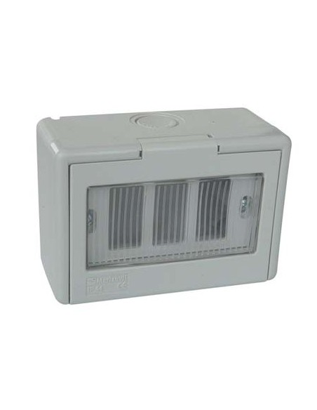 INVOLUCRO A PARETE + PORTELLA IP44 MARLANVIL POSTI 3 MM 122X83 H.MM 65 X VENUS