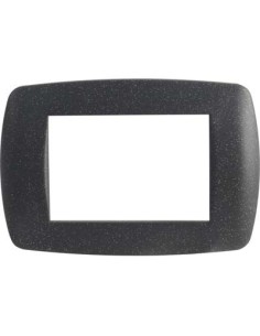 PLACCA COPRIFRUTTI MILLENIUM MARLANVIL NERO FLASH POSTI 3 MM 122X83