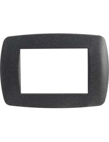 PLACCA COPRIFRUTTI MILLENIUM MARLANVIL NERO FLASH POSTI 3 MM 122X83