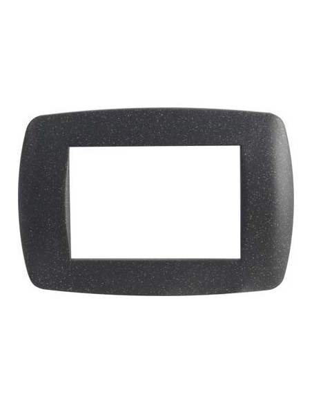 PLACCA COPRIFRUTTI MILLENIUM MARLANVIL NERO FLASH POSTI 3 MM 122X83