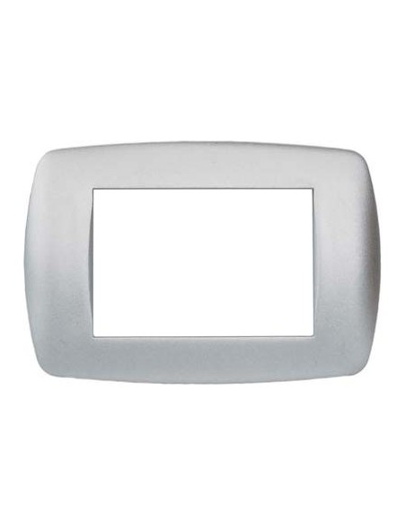 PLACCA COPRIFRUTTI MILLENIUM MARLANVIL ALLUMINIO SATINATO  POSTI 3 MM 122X83