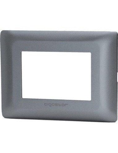 PLACCA COPRIFRUTTI ABM GRIGIO SCURO POSTI 3 MM 120X85