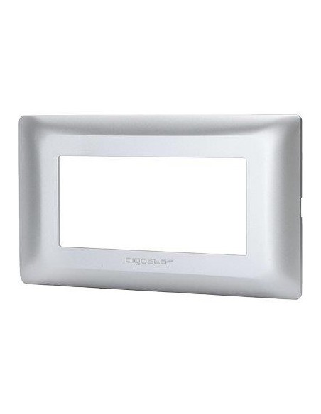 PLACCA COPRIFRUTTI ABM ARGENTO POSTI 4 MM 140X85