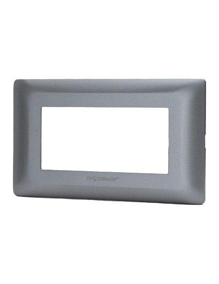 PLACCA COPRIFRUTTI ABM GRIGIO SCURO POSTI 4 MM 140X85