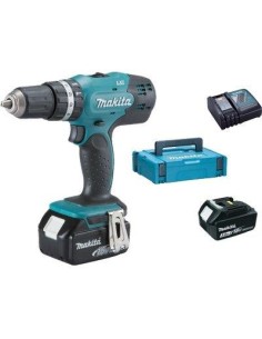 TRAPANO AVVIT PERCUS BATTERIA DHP453RFE MAKITA VOLT 18X2 AH 3,0 + VALIGIA