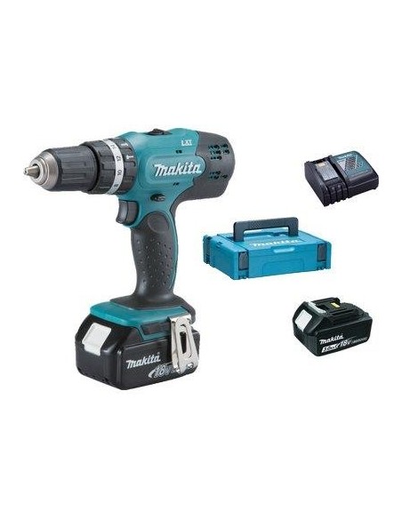 TRAPANO AVVIT PERCUS BATTERIA DHP453RFE MAKITA VOLT 18X2 AH 3,0 + VALIGIA