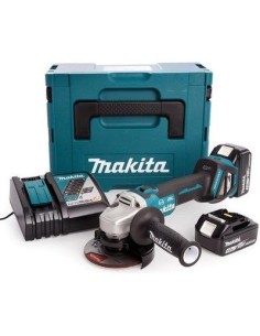 SMERIGLIATRICE ANGOLARE BATTERIA DGA513RTJ MAKITA MM 125 VOLT 18X2 AH 5,0 + VALIGIA