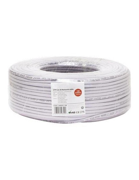 CAVO LAN UTP CAT.5E RAME/PVC GRIGIO N...FILI 8 CF - MT 100