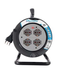 AVVOLGICAVO BRICOLAGE ELECTRALINE 2P+T 16A BIPASSO SCHUKO X4 N...XMMQ 3X1,5 MT 15