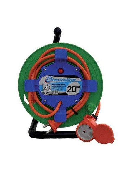 AVVOLGICAVO GARDEN ELECTRALINE ARANCIO 2P+T 16A + SCHUKO N...XMMQ 2X1,5 MT 20