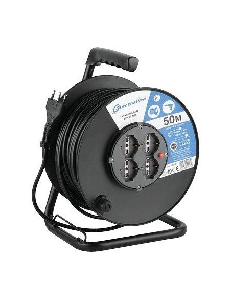 AVVOLGICAVO BRICOLAGE 49028 ELECTRALINE 2P+T 16A BIPASSO SCHUKO X4 N...XMMQ 3X1,5 MT 50