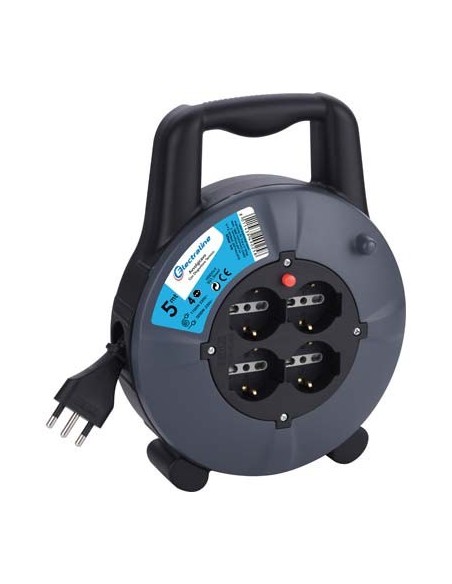 AVVOLGICAVO DOMESTICO ELECTRALINE 2P+T 16A BIPASSO SCHUKO X4 N...XMMQ 3X1,5 MT  5