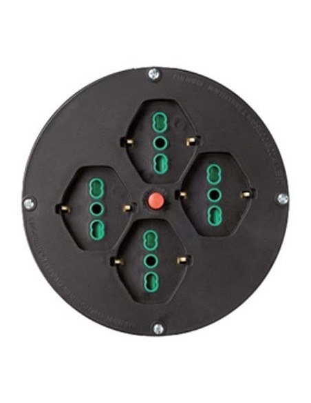 DISCO PRESE X AVVOLGICAVO FME MM 145 2P+T 16A BIPASSO SCHUKO X4