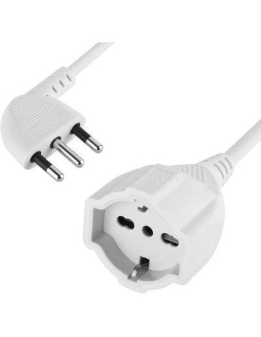 PROLUNGA LINEARE 461 ELECTRALINE BIANCO 2P+T 16A BIPASSO SCHUKO N...XMMQ 3X1.5 MT 3