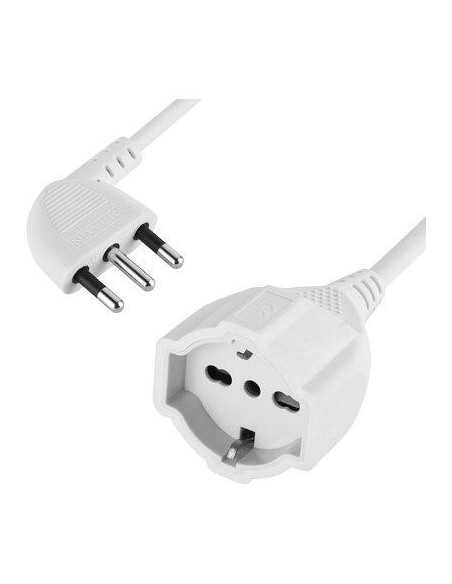 PROLUNGA LINEARE 461 ELECTRALINE BIANCO 2P+T 16A BIPASSO SCHUKO N...XMMQ 3X1.5 MT 3