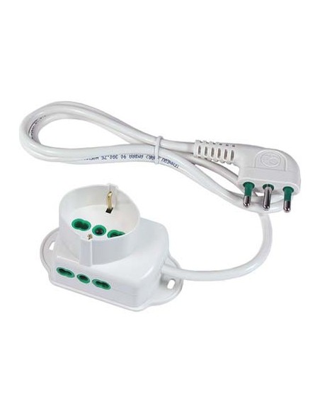 MULTIPRESA BIPASSO + SCHUKO FME BIANCO POSTI 3 2P+T 16A N...XMMQ 3X1,0 MT 1,5