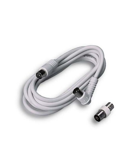 PROLUNGA COASSIALE TV + ADATTATORE FME SPINA DRITTA + PRESA 90° MM 9,5 OHM 75 MT 3