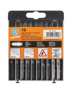 LAME SEGHETTO ALTERNATIVO ATTACCO BOSCH 721.90 PG LEGNO+FERRO MIX CF - PZ 10