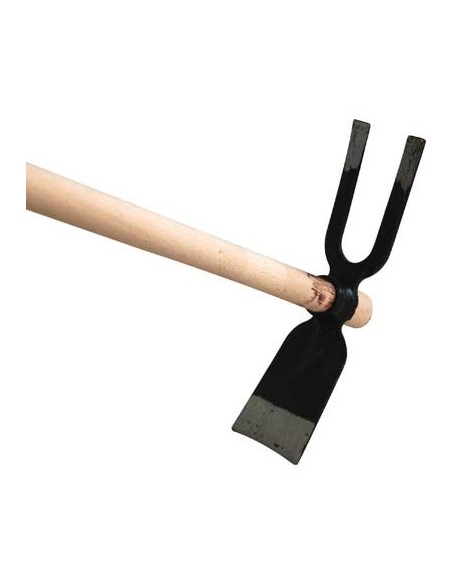 ZAPPA BIDENTE OCCHIO TONDO 228 + MANICO ORSATTI ACCIAIO FORGIATO/FAGGIO GR 600 MM 80X310 H.CM 130