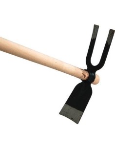 ZAPPA BIDENTE OCCHIO TONDO 228 + MANICO ORSATTI ACCIAIO FORGIATO/FAGGIO GR 425 MM 70X260 H.CM 130