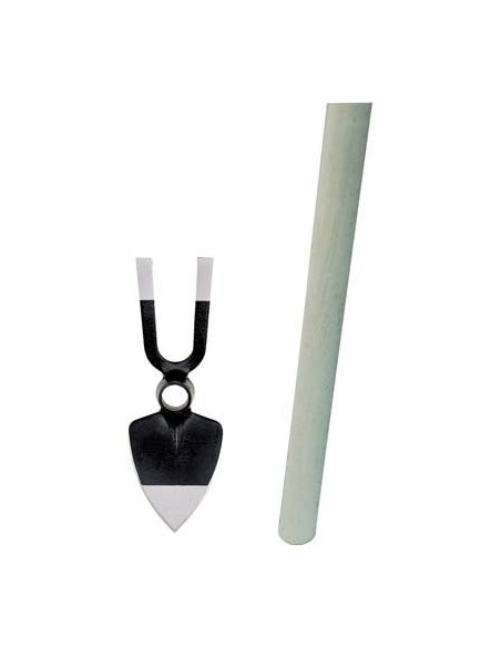 ZAPPA CUORE BIDENTE OCCHIO T 229 + MANICO ORSATTI ACCIAIO FORGIATO/FAGGIO GR 550 MM 110X300 H.CM 130