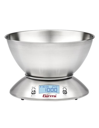 BILANCIA DIGITALE CUCINA PS85 INOX GIRMI KG 5/GR 1 + CIOTOLA 2XAAA NON INCLUSE