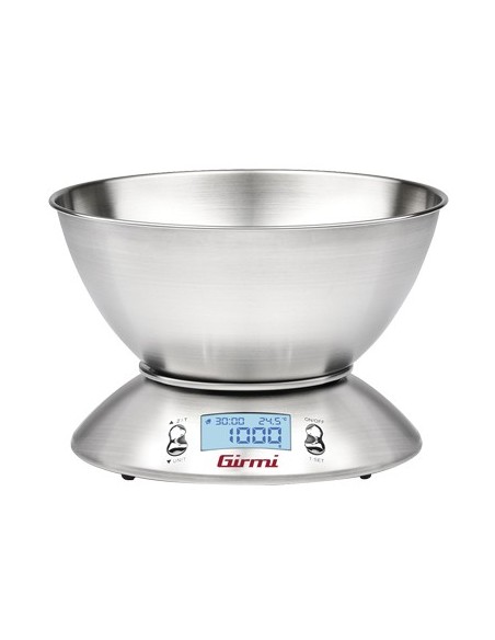 BILANCIA DIGITALE CUCINA PS85 INOX GIRMI KG 5/GR 1 + CIOTOLA 2XAAA NON INCLUSE