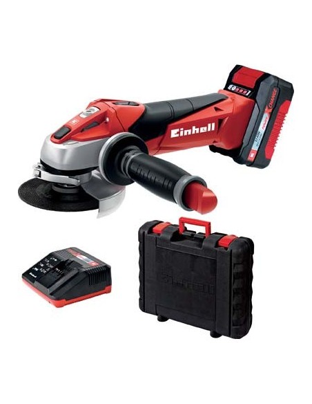 SMERIGLIATRICE ANG BATTERIA TE-AG18 LI KIT EINHELL VOLT 18 AH 3 + VALIGIA