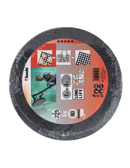 DISCO ABRASIVO LEVIGATRICE PARETI TC-DW225 EINHELL MM 225 GRANA 220 CF - PZ 5