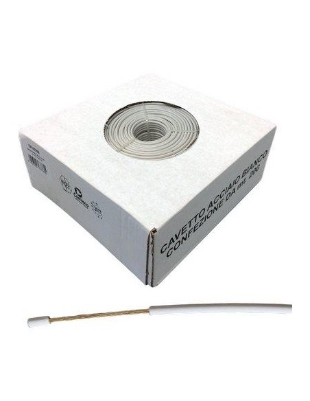 CAVETTO ACCIAIO OTTONATO BIANCONE MM 4,5