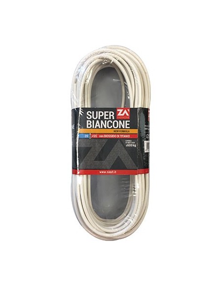 CAVETTO ACCIAIO ZINCATO SUPER BIANCONE MM 5,0 MT 20