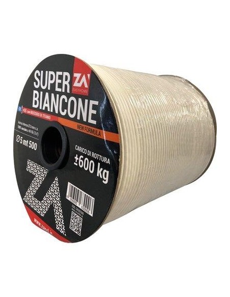 CAVETTO ACCIAIO ZINCATO SUPER BIANCONE MM 5,0 MT 500