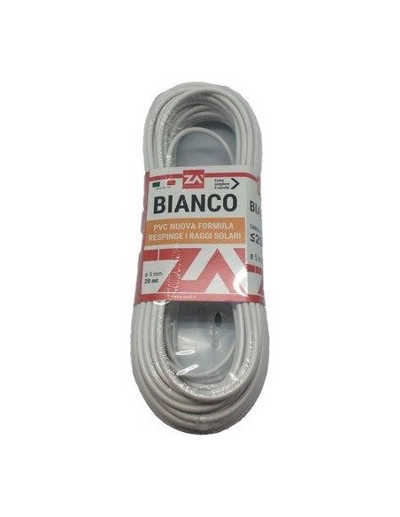 CAVETTO ACCIAIO OTTONATO BIANCO MM 4,5 MT 20